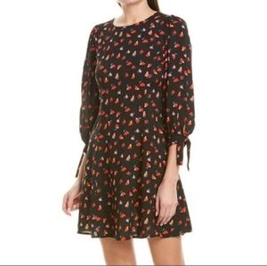 Velvet by Graham & Spencer Marnita ChallisTie Sleeve Dress‎ Size L Large